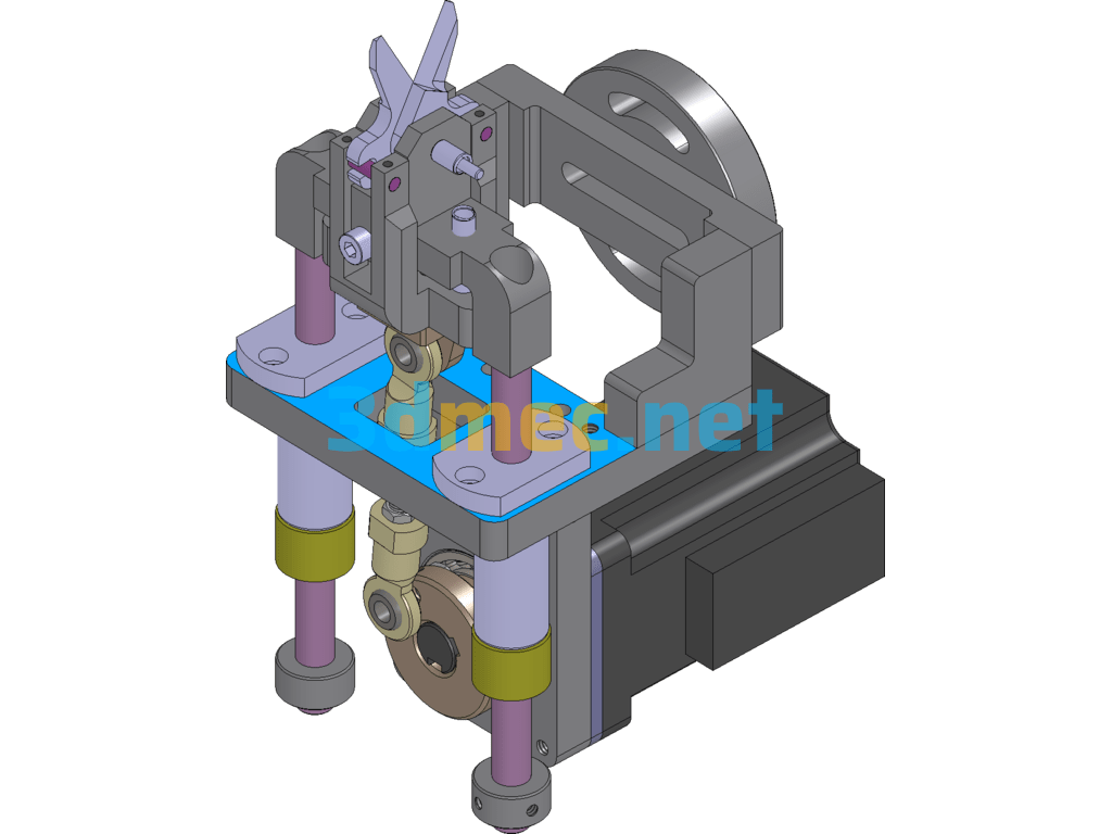 High Speed Servo Scissors - 3D Model SolidWorks Free Download