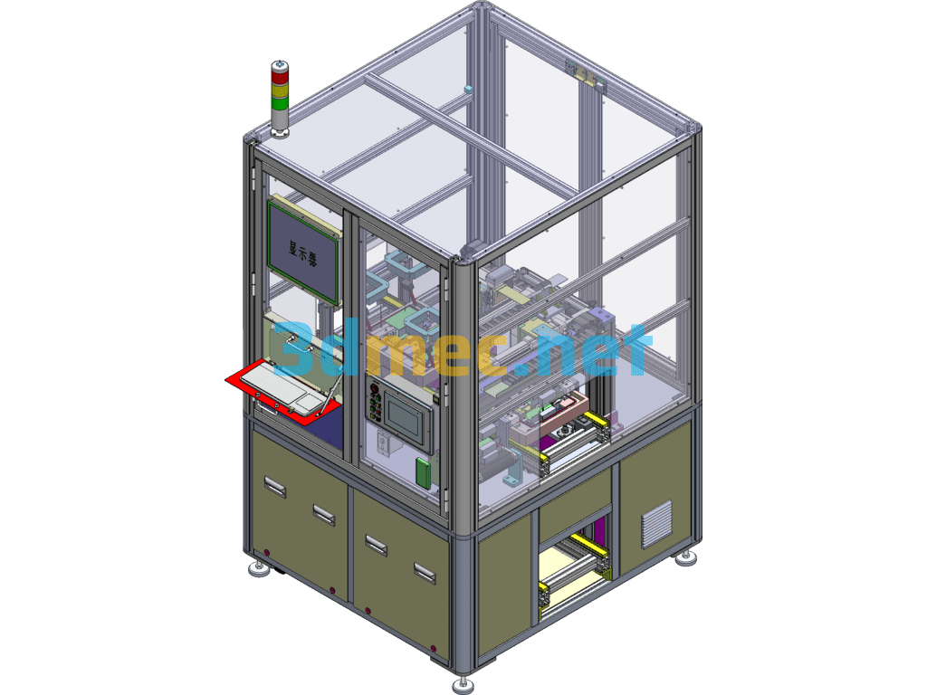 Automatic Glue Coating Detection Machine Stringing Equipment (Equipment Already Produced) - 3D Model SolidWorks Free Download