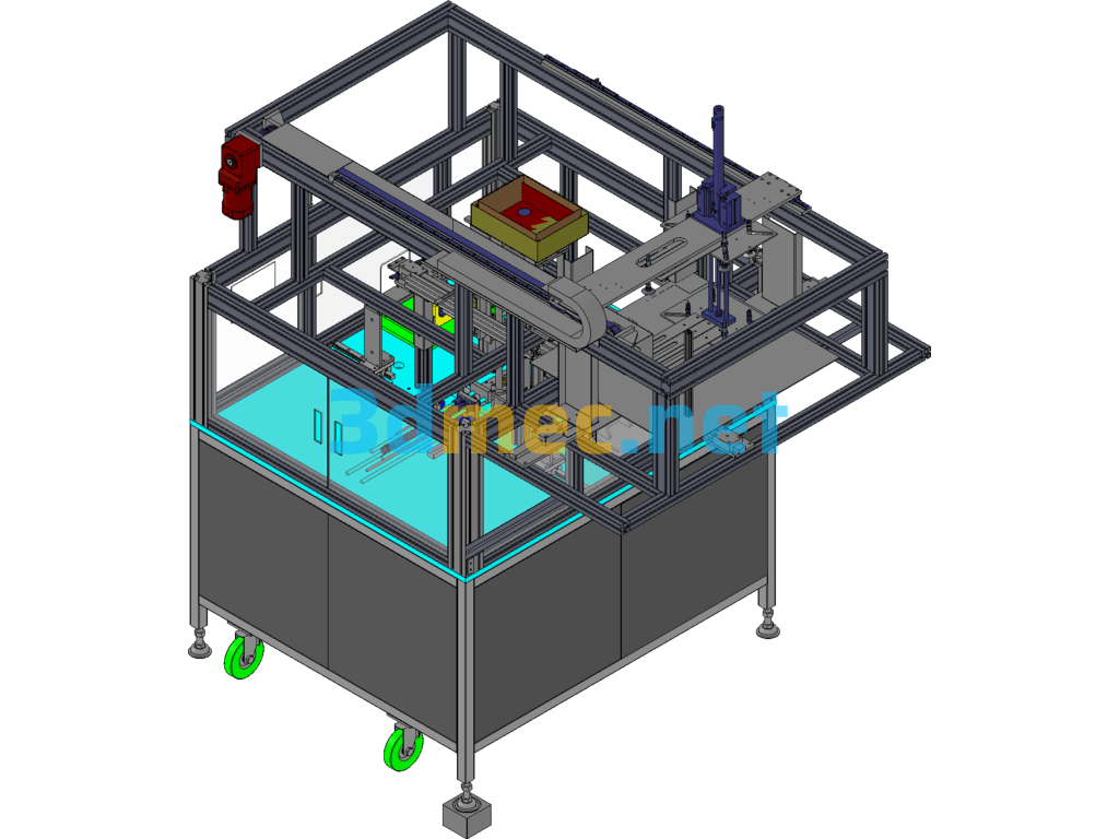 Network Airplane Box Folding Machine (Equipment Already Produced) - 3D Model SolidWorks Free Download