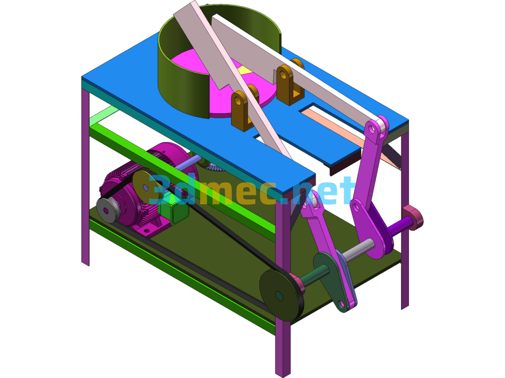 Electric Meat Chopper - 3D Model SolidWorks Free Download