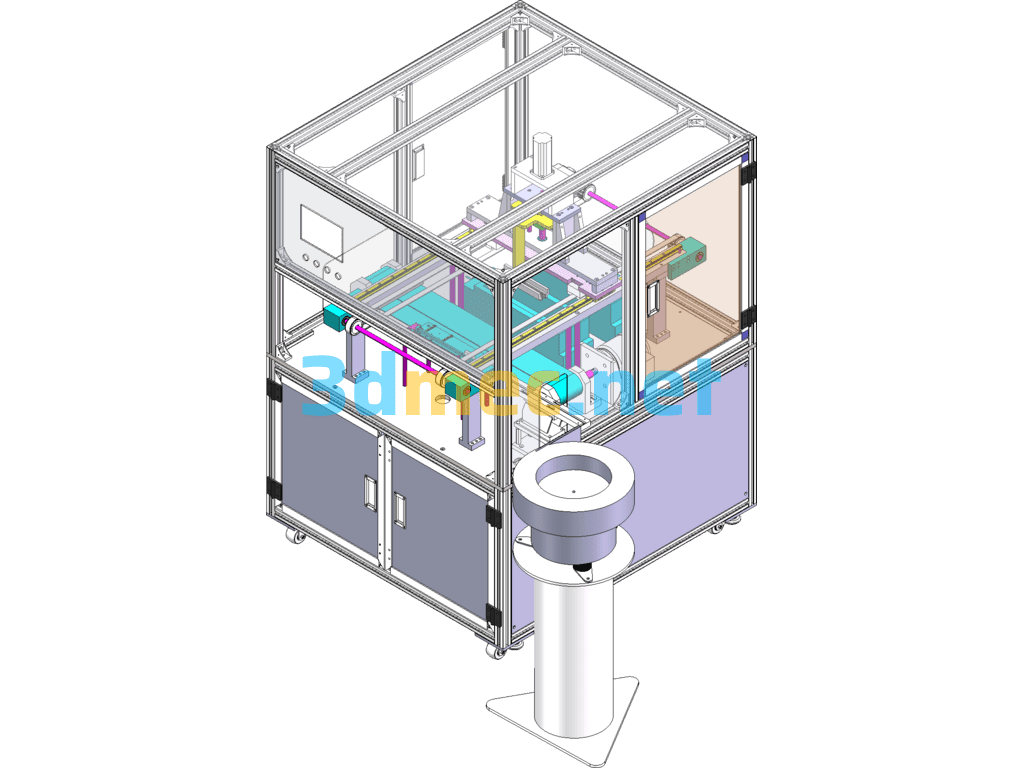 Plug-In Inductor Vibration Feeding Soldering Machine - 3D Model SolidWorks Free Download