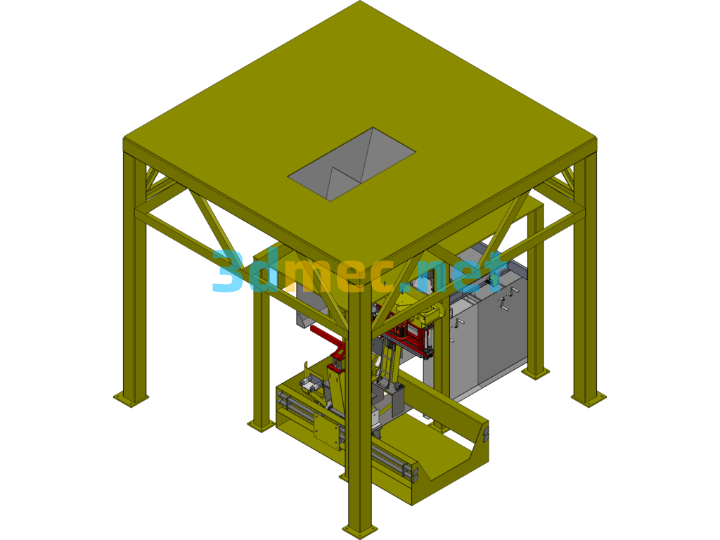 Fully Automatic Packaging Scale Bag Making Machine Packaging Machine - 3D Model SolidWorks Free Download