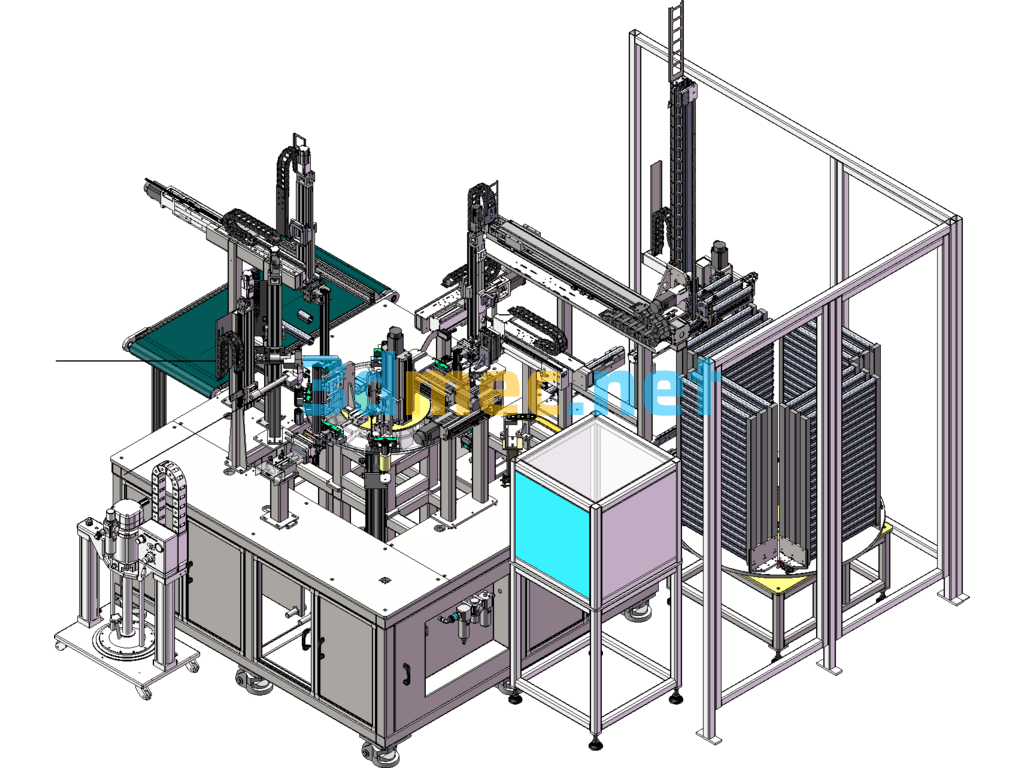 Automatic Assembly Machine For Electric Actuator Housing - 3D Model SolidWorks Free Download