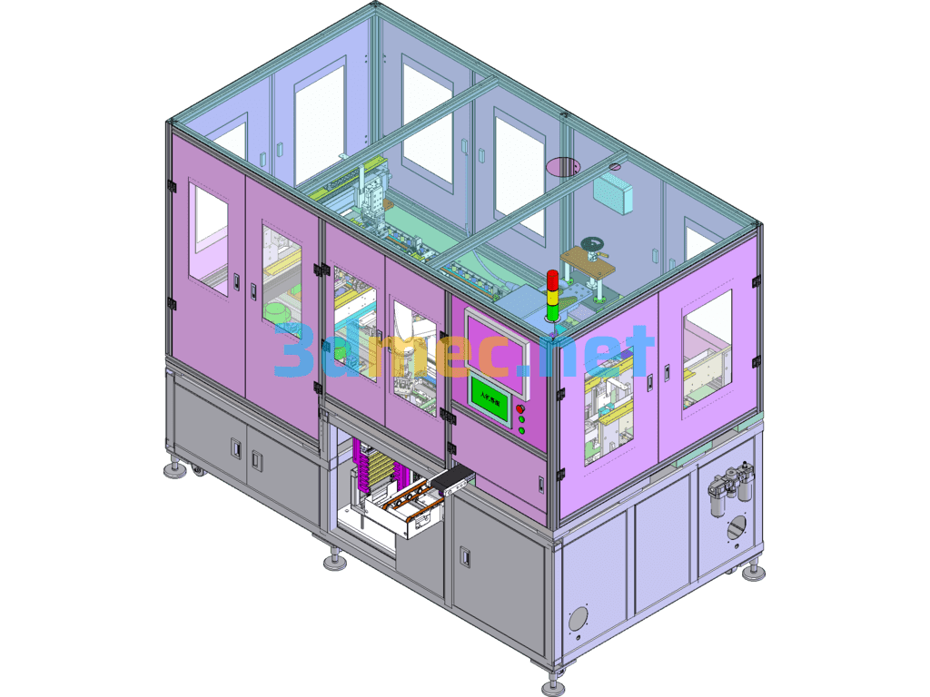 Automatic Radium Welding Loading And Unloading Equipment (The Equipment Has Been Produced And Is Running Stably) - 3D Model SolidWorks Free Download