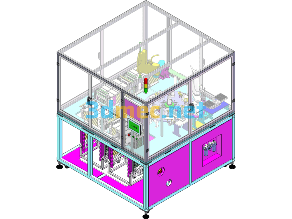 Mobile Phone LED Assembly Dispensing Testing Equipment (Stable Equipment Has Been Produced) - 3D Model SolidWorks Free Download