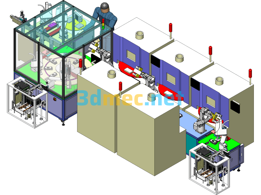 LED Shell Dispensing Detection And Pressure Holding Equipment (Already Produced) - 3D Model SolidWorks Free Download