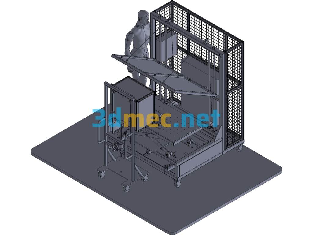 Airbag Inspection Equipment With Airbag Explosion Inspection Equipment - 3D Model Exported Free Download