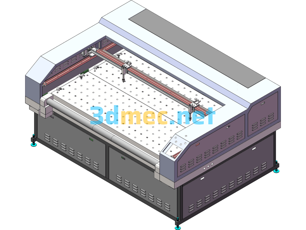 CNC Low Power Carbon Fiber Cutting Machine - 3D Model SolidWorks Free Download