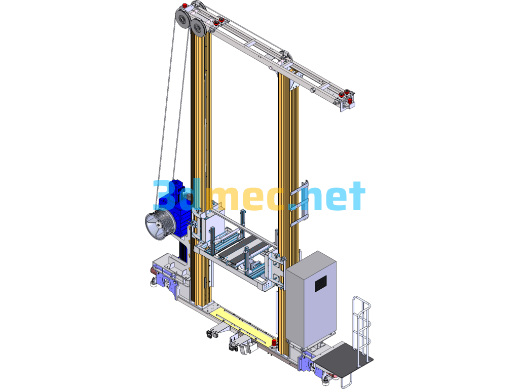 Double Column Gantry Stacker - 3D Model SolidWorks Free Download