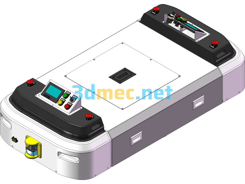 Lurking Intelligent AGV. - 3D Model SolidWorks Free Download