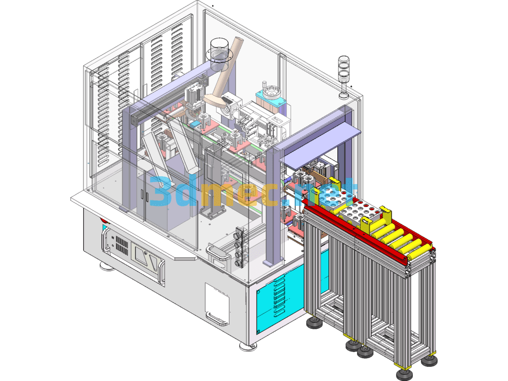 Micro Motor Shaft Marking Machine - 3D Model SolidWorks Free Download