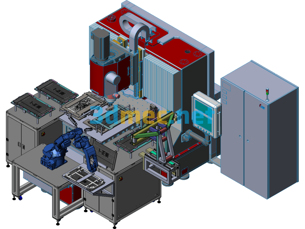 Fully Automatic Extrusion Welding Plate And Deburring Equipment (Already Produced) - 3D Model SolidWorks Free Download