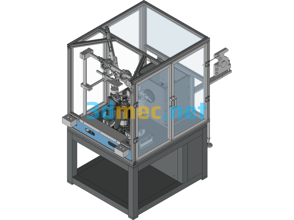 Winding Machine Equipment With Thread Cutting Mechanism And Thread Protection - 3D Model Exported Free Download