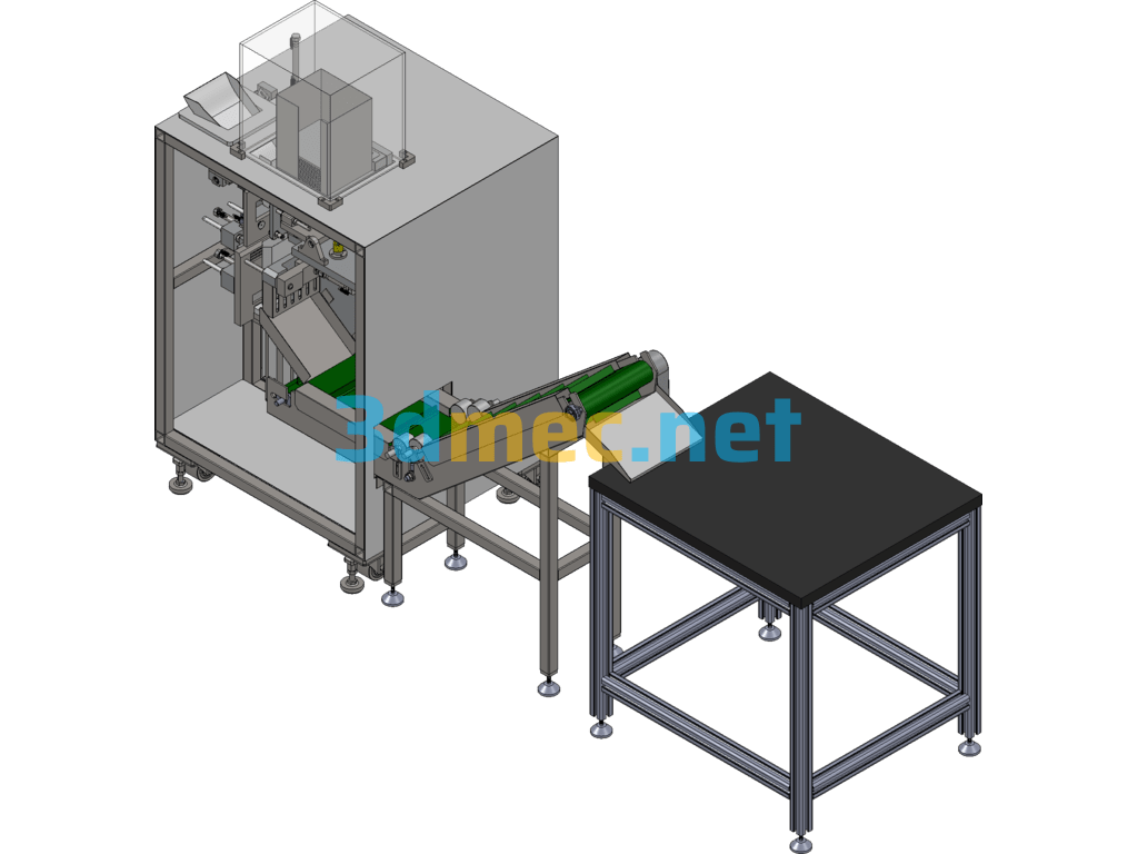 Automatic Printing, Coding, Bagging And Heat Sealing Machine - 3D Model SolidWorks Free Download