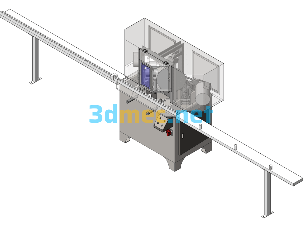 45-Degree Double-Head Saw Aluminum Profile Cutting Machine (Already Put Into Production) - 3D Model SolidWorks Free Download