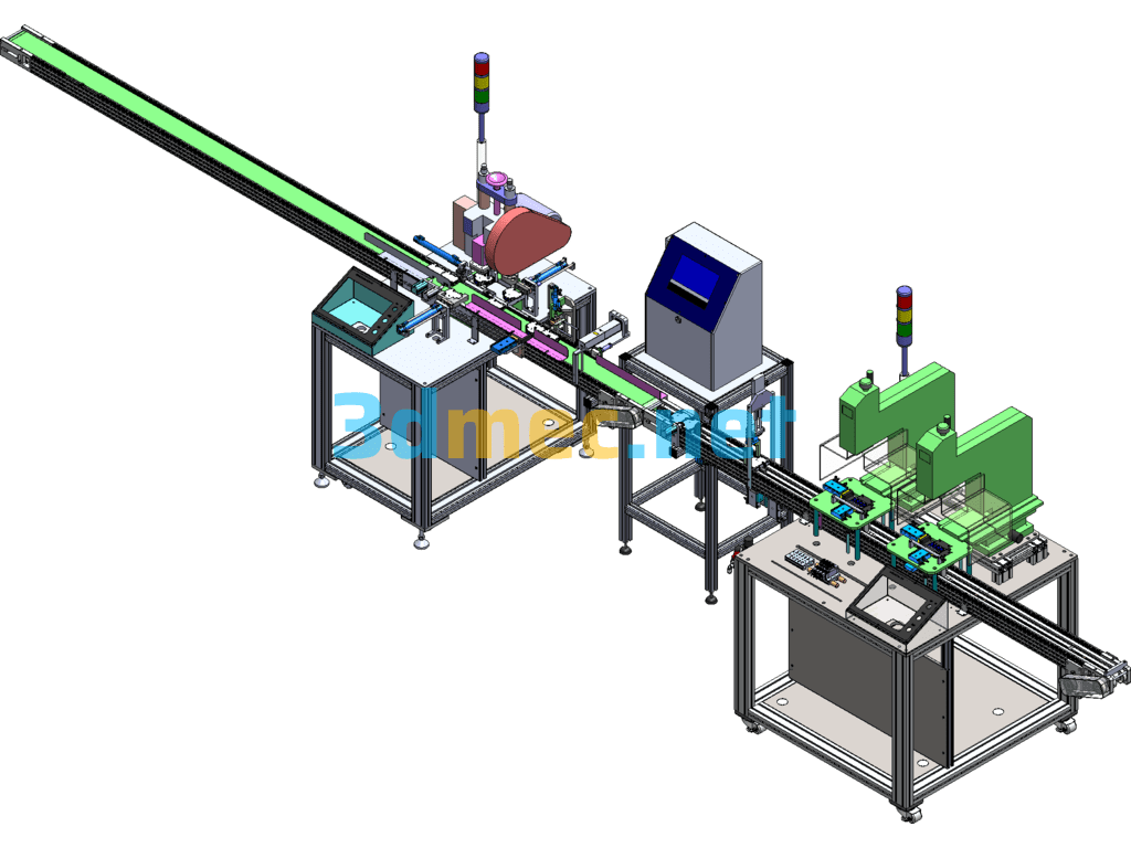 Automated Riveting, Inkjet Coding, Pad Printing Machine (Already Produced Including BOM) - 3D Model SolidWorks Free Download