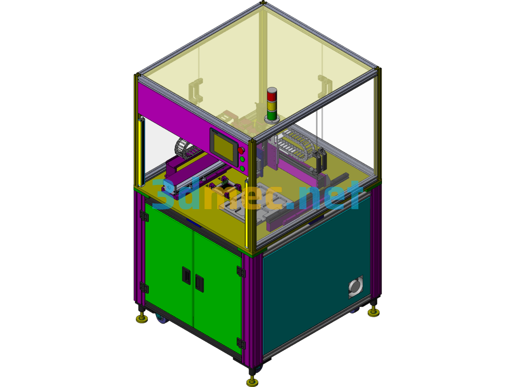 Mobile Phone Label Automatic Bonding Equipment (Including DFM) - 3D Model SolidWorks Free Download