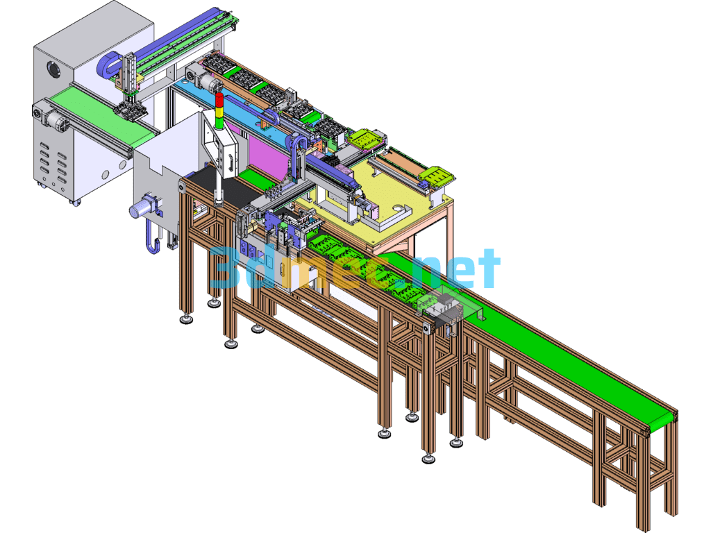 Automatic Testing Of Feed Conveyor Equipment (Including DFM) - 3D Model SolidWorks Free Download