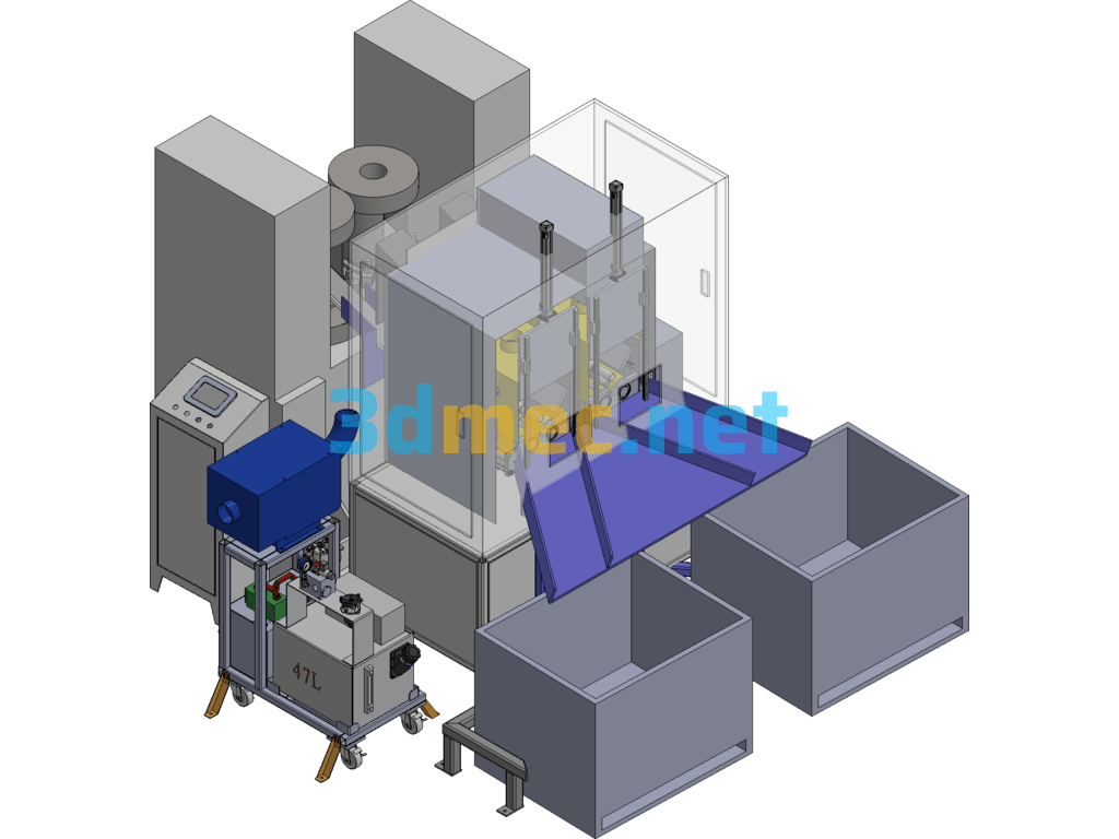 Forging Parts Anti-Rust Oil Spray Atomization Equipment - 3D Model Exported Free Download