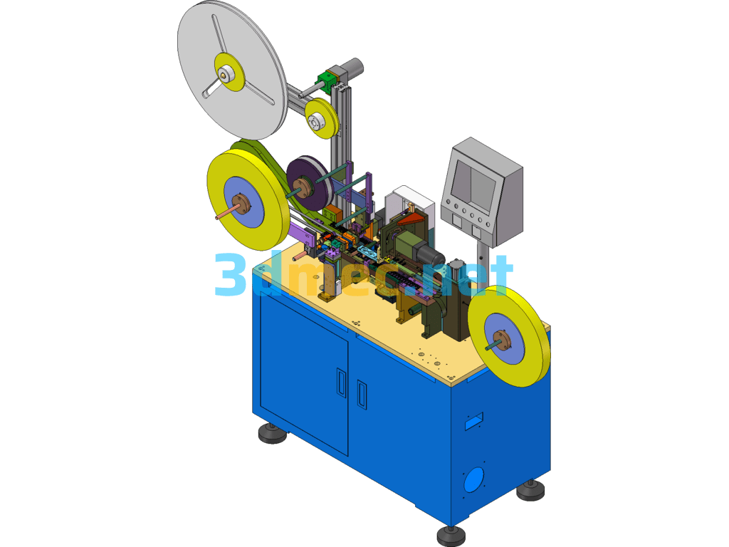 Terminal Cutting And Tape Packaging Machine (Already Put Into Production) - 3D Model SolidWorks AutoCAD-ZWCAD Free Download