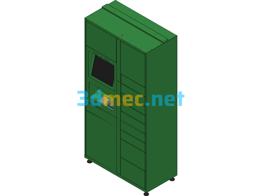 Smart Express Lockers - 3D Model SolidWorks Free Download