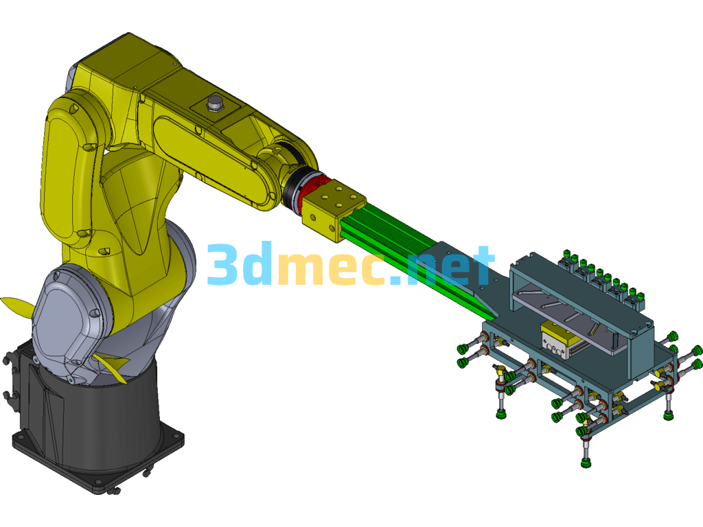 Variable Pitch Robot Arm Fixture - 3D Model Exported Free Download