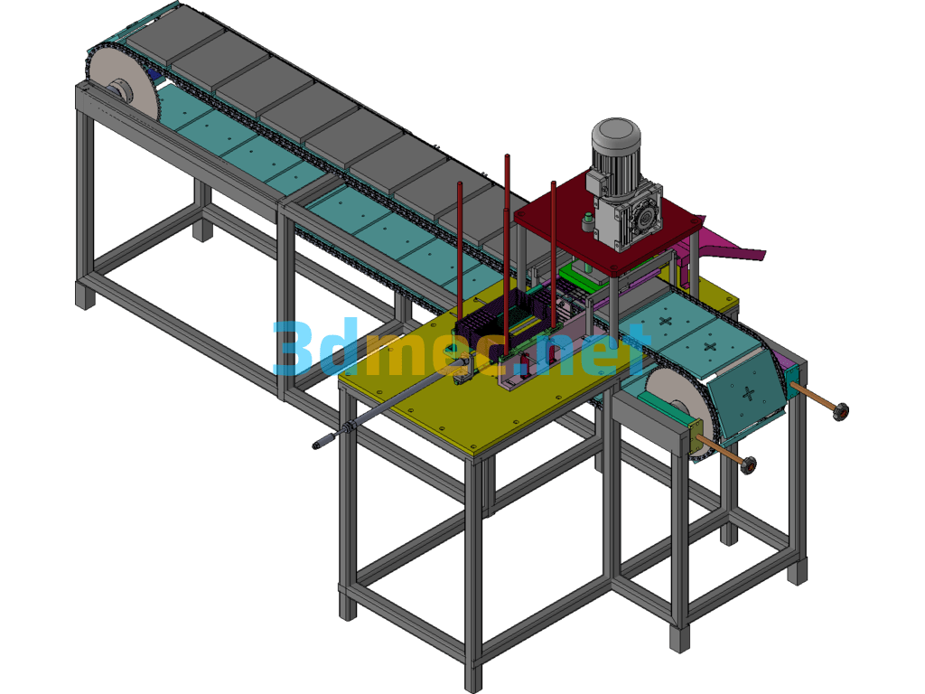 Non-Standard Automatic Mobile Phone Key Punching Machine - 3D Model Exported Free Download