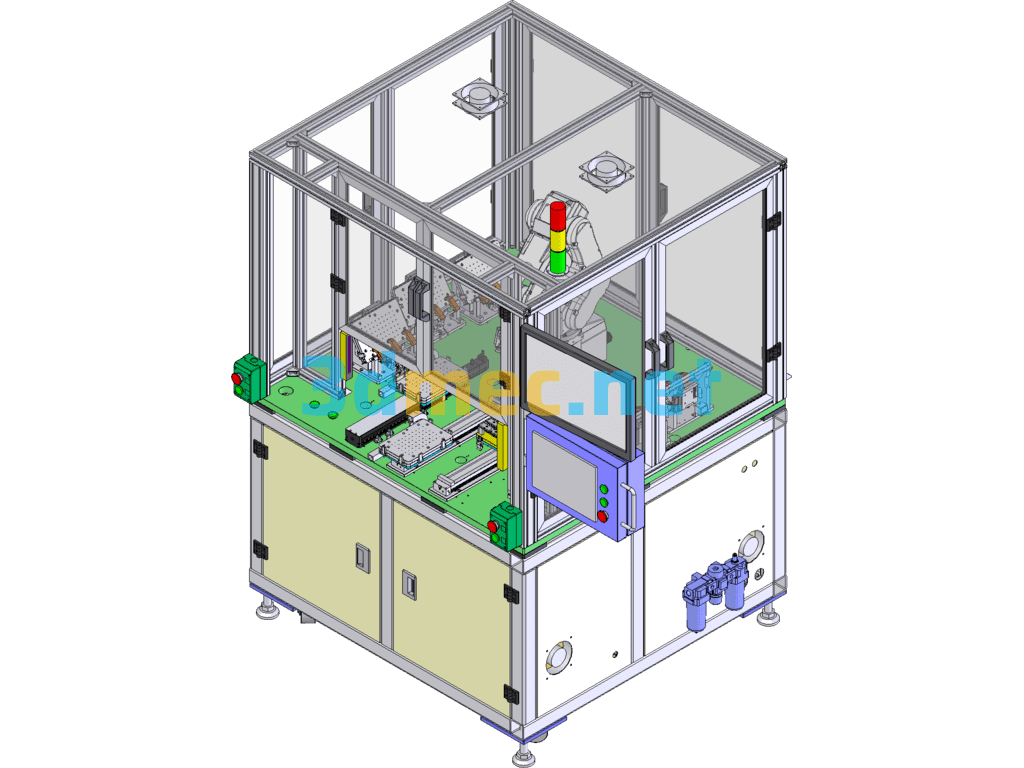 Automatic Magnet Assembly Heat Holding Equipment (Produced Equipment Including DFM) - 3D Model SolidWorks Free Download