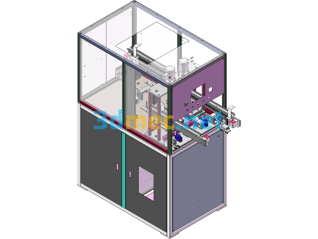 Automatic Light Guide Plate Cutting Machine - 3D Model SolidWorks Free Download