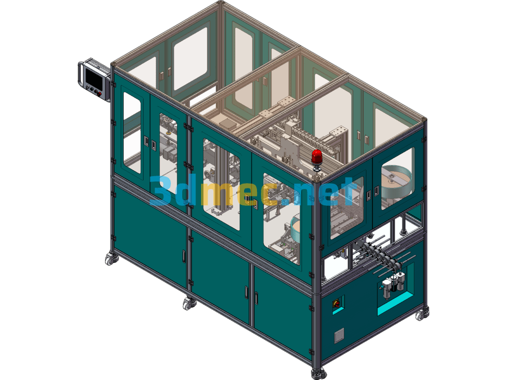 Dual Shaft Extension Rotor Assembly Machine Duct Motor Dual Bearing Rotor Assembly Machine - 3D Model SolidWorks Free Download