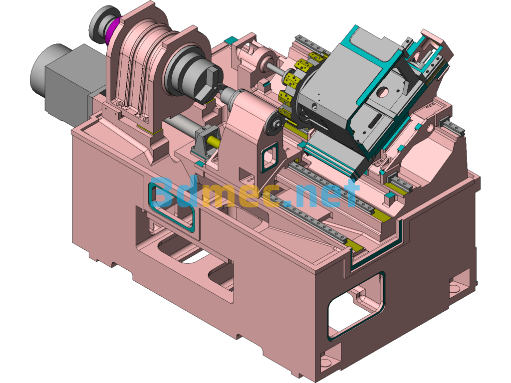 Slant Bed Machine Model - 3D Model SolidWorks Free Download