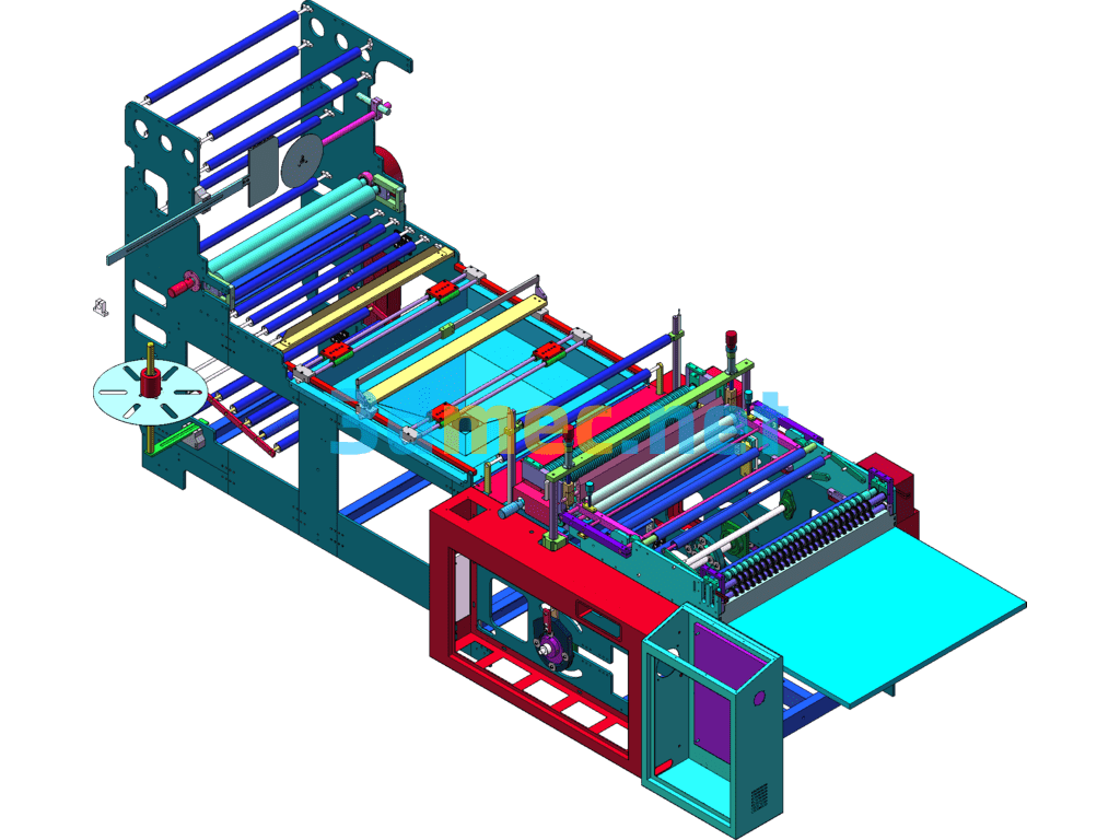 New Automatic Bag Making Machine, Cold Drawn Wallboard Bag Making Machine - 3D Model SolidWorks Free Download