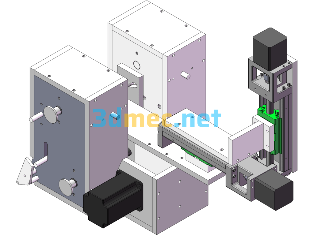 Belt Grinder Two-Axis Movement - 3D Model SolidWorks Free Download