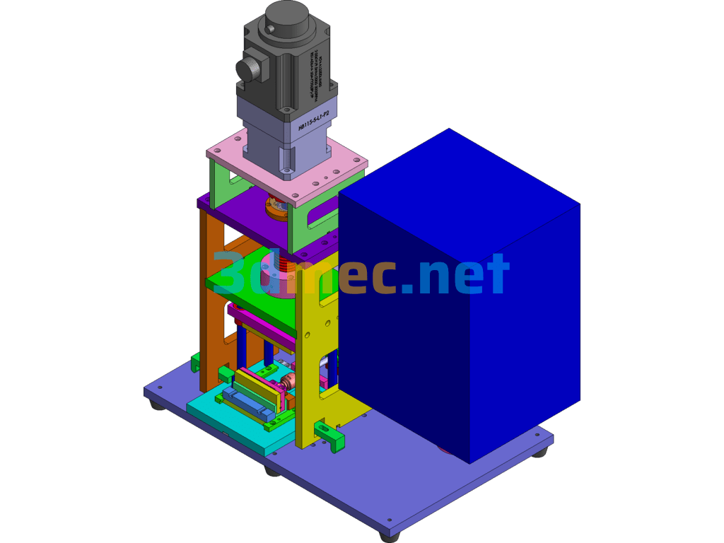 High Torque Belt Gearbox Pressing Machine - 3D Model SolidWorks Free Download