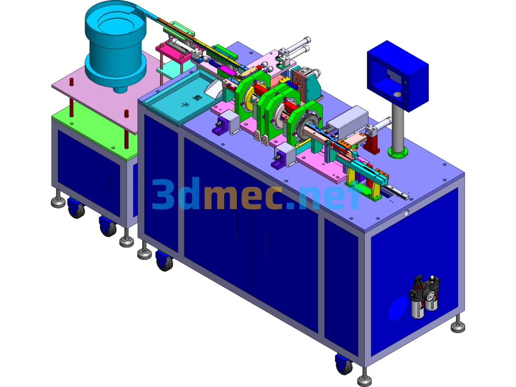 Automatic Terminal Connector Bending Molding Plastic Machine - 3D Model SolidWorks Free Download