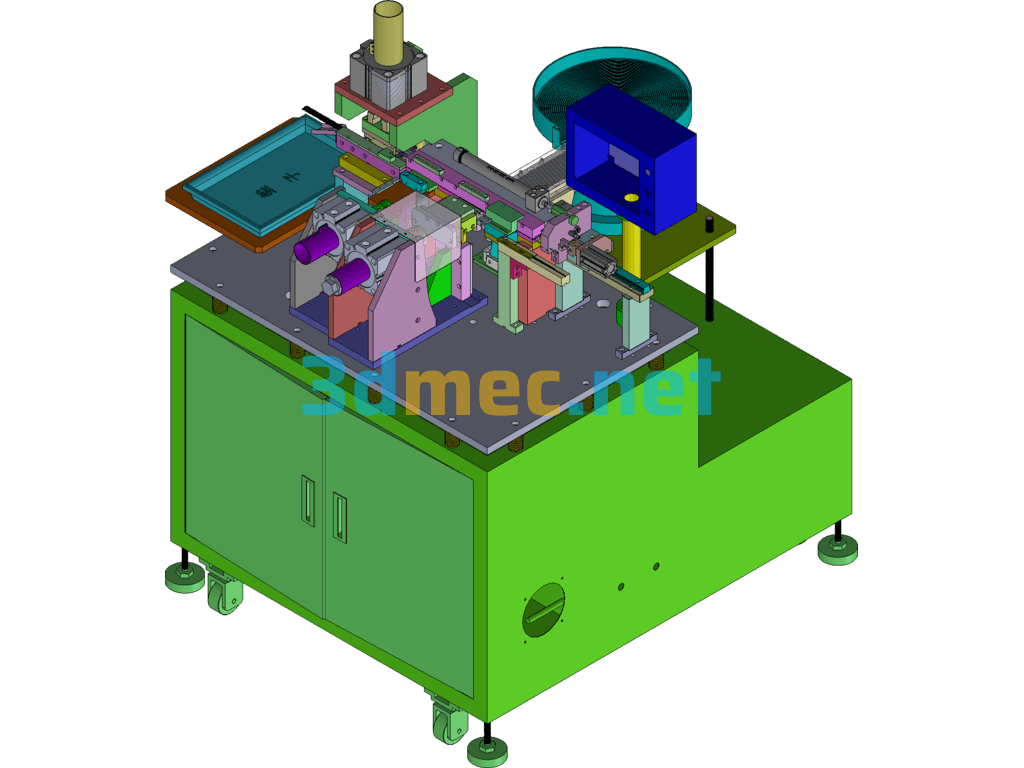 Mass Production 0.64 Square Pin Loose Pin Terminal Pin Pressing And Bending Machine - 3D Model SolidWorks Free Download