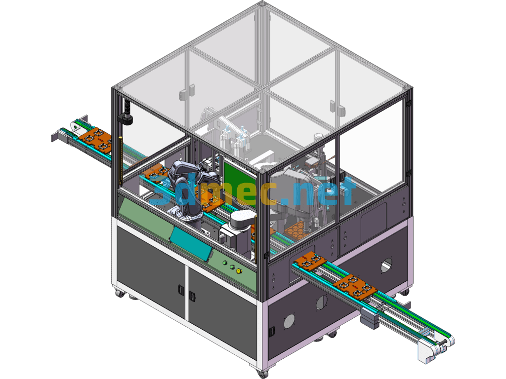 Battery Capacitor Size Detection General Equipment (Generated With BOM.DFM) - 3D Model SolidWorks Free Download