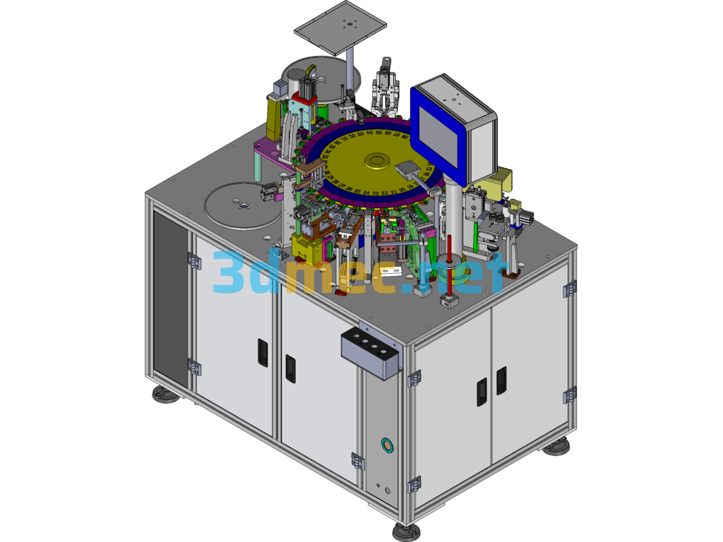 Miniature Circuit Breaker Fuse Assembly Equipment (Generated With DFM) - 3D Model SolidWorks Free Download