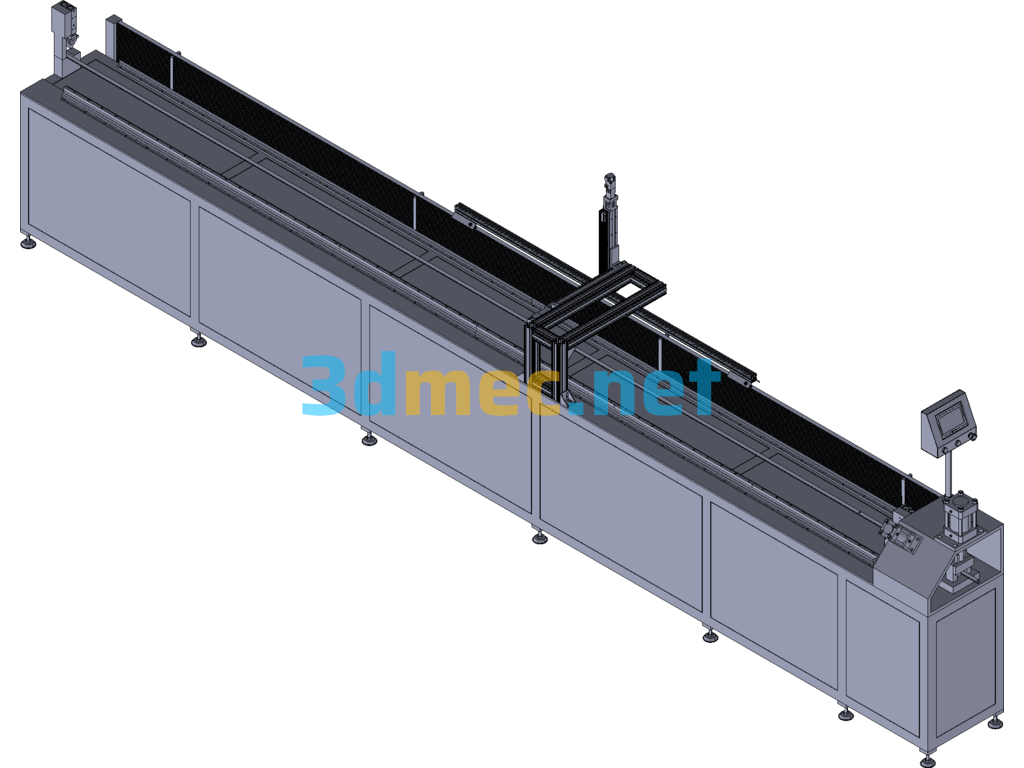 Angle Iron Automatic Feeding, Punching, Cutting And Stacking Equipment - 3D Model Exported Free Download