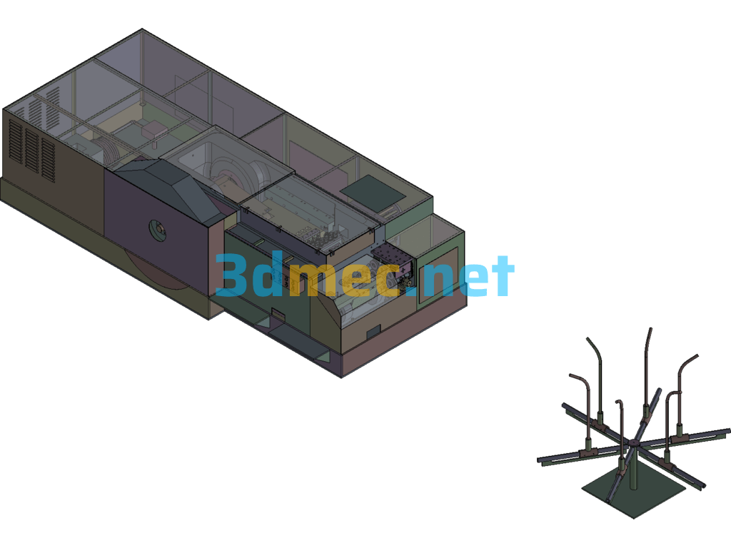 Large 6-Station Cold Heading Machine - 3D Model Exported Free Download