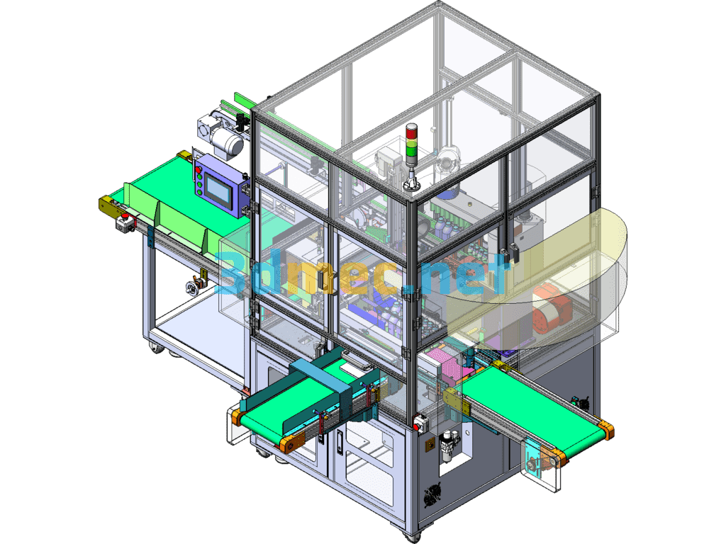 Automatic Unpacking And Packing Equipment For Medicine Bottles (With Generated DFM And BOM) - 3D Model SolidWorks Free Download