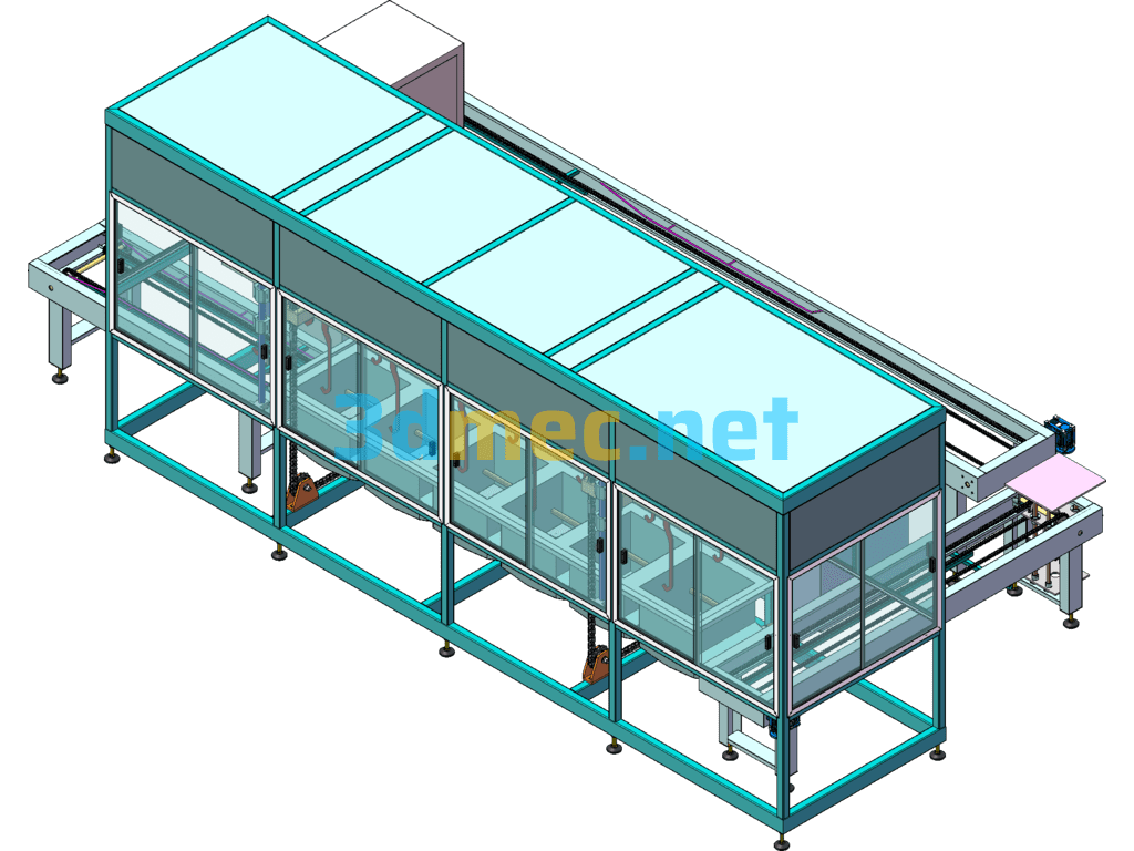 Robotic Arm Ultrasonic Cleaning Machine - 3D Model SolidWorks Free Download