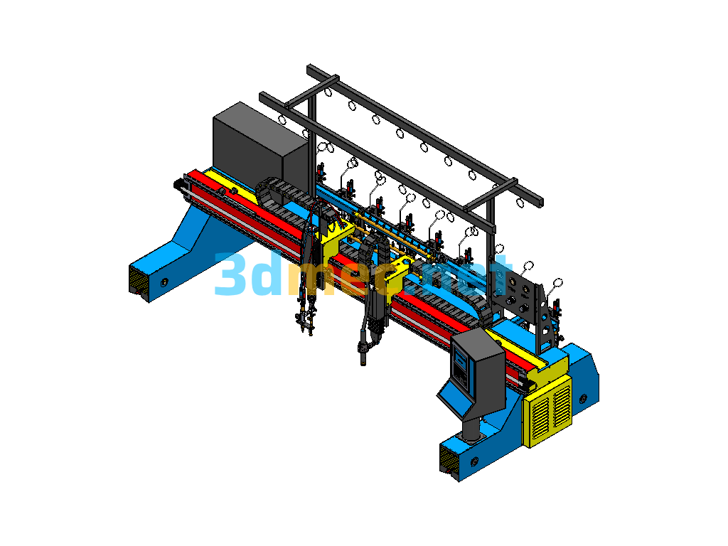 CNC Plasma Cutting Machine - 3D Model SolidWorks Free Download