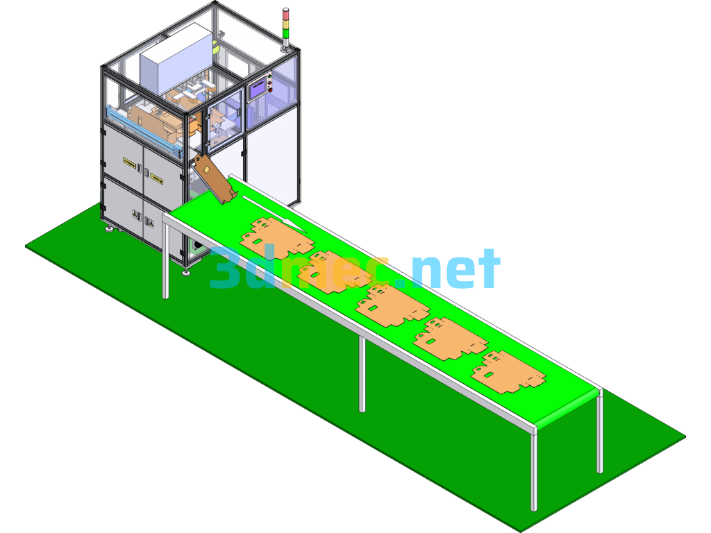 Aircraft Box Folding Machine Paper Box Forming Machine - 3D Model SolidWorks Free Download