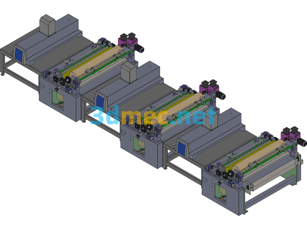 Coil 1320 Printing Machine - 3D Model SolidWorks Free Download