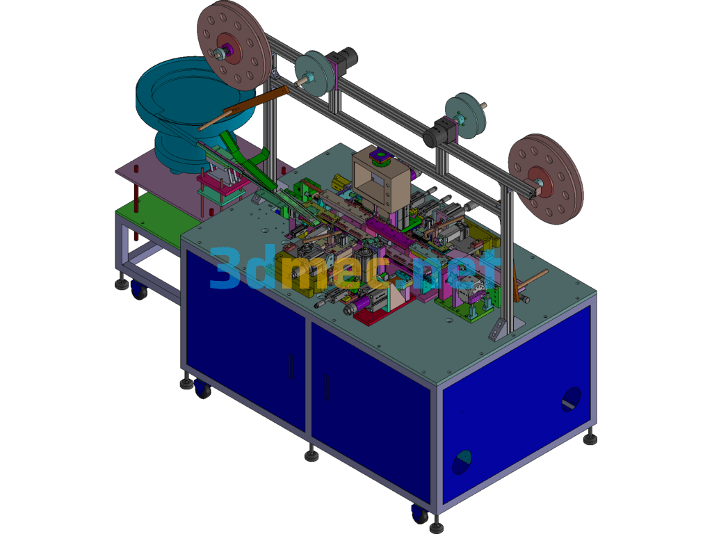 Up And Down Four-Row Terminal Connector Automatic Machine (Mass Production Machine + Production BOM) - 3D Model SolidWorks Free Download