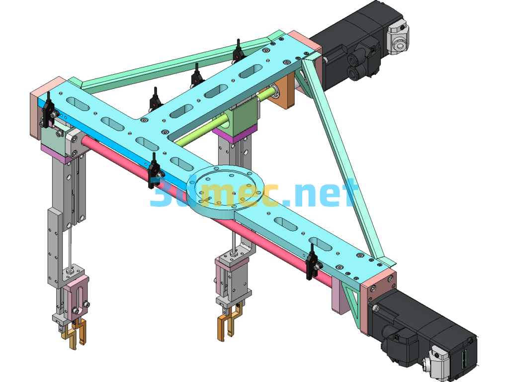 Vertical Double Servo Lead Screw Terminal Tooling 3D+ Engineering Drawing - 3D Model SolidWorks Free Download