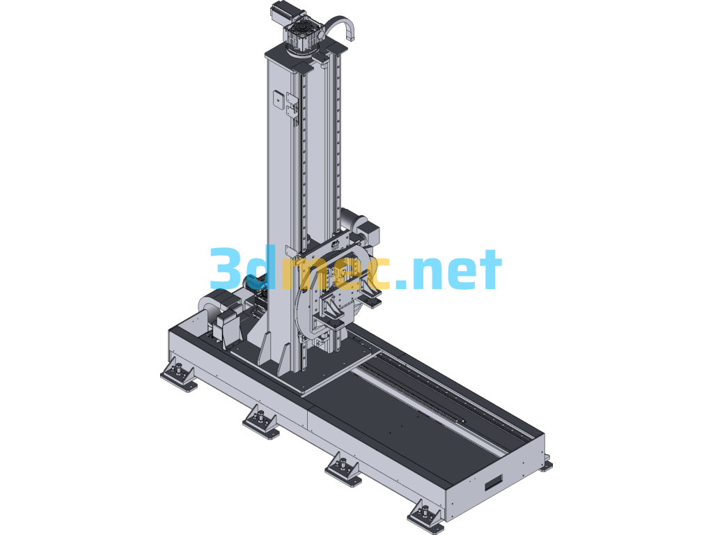 Automatic Adjustment Of The Single-Side Base Of The Dual-Axis Positioner - 3D Model SolidWorks Free Download