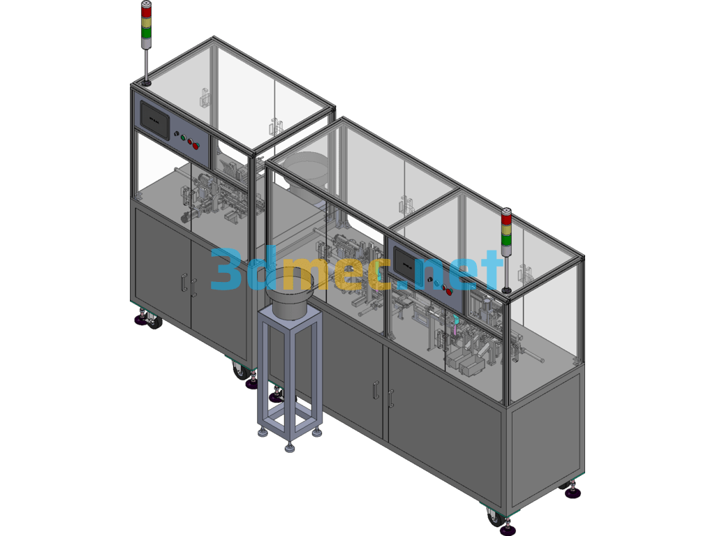 Pin Detection Automation Equipment - 3D Model SolidWorks Free Download