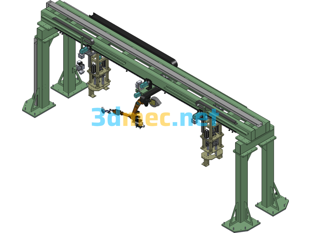 Gantry Hoisting Robot Welding Equipment Has Been Produced - 3D Model SolidWorks Free Download